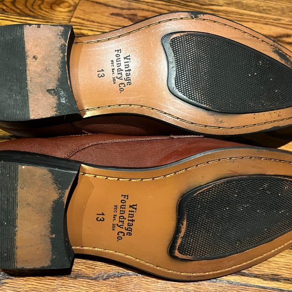 Vintage Foundry Cordovan/Ox Blood/Black Ombre Oxford Dress Shoes 13 - Picture 5 of 8